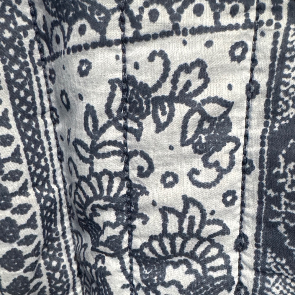 Blue Patterned Quilted Jacket - Picture 3 of 6